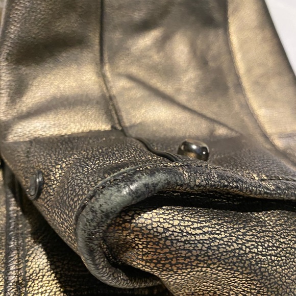 Coach Rhyder gold metallic leather satchel - Picture 4 of 16